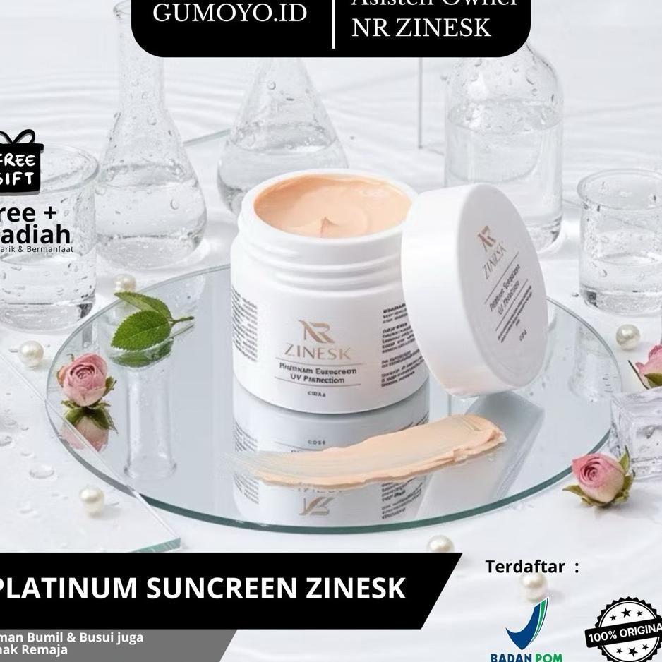 (Bpom) Suncreen Platinum By Nr Glow Zinesk Satu Kali Oles Glowingin