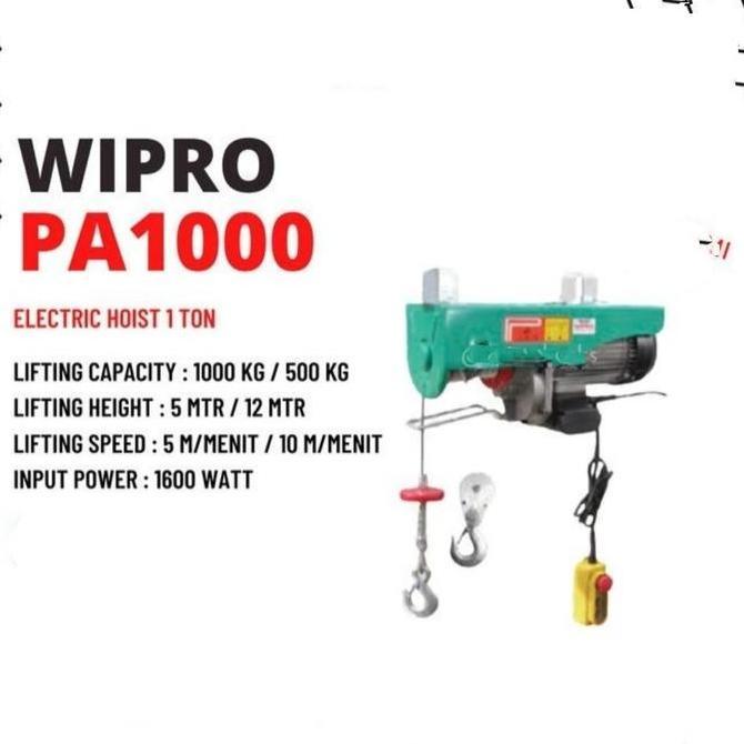Wipro PA 1000A electric hoist PA 1000 katrol listrik PA1000A PA1000