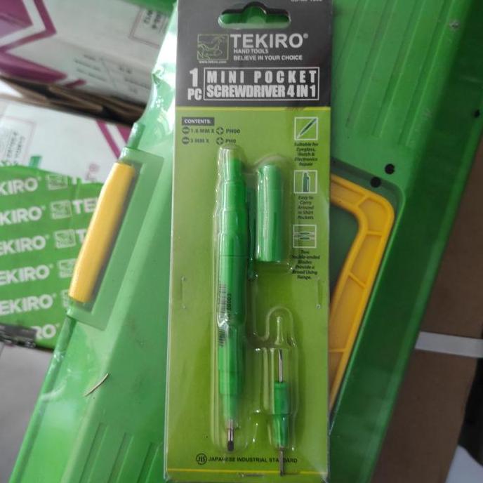 Tekiro mini pocket screwdriver 4 in 1 obeng kecil obeng mini original