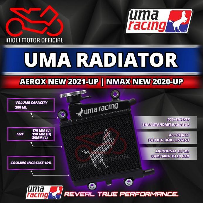 RADIATOR UMA RACING AEROX NEW NMAX NEW TABUNG RADIATOR BIG VOLUME RADIATOR NEW AEROX 155 CONNECTED N