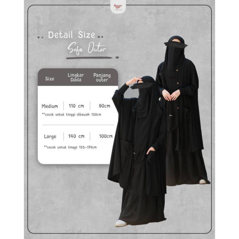 Sefa Outer Wanita Muslimah By Khumaira Syar'I | Gerai Habani