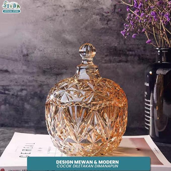 Sinda Toples Kaca Crystal Lebaran Souvenir Snack Jar SS