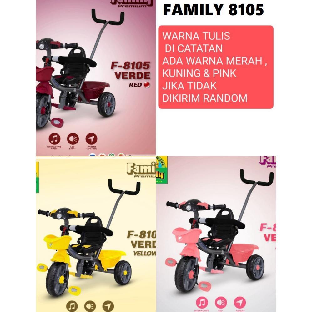 SEPEDA ANAK RODA 3 TRICYCLE FAMILY 8105 VERDE 8106 VIGO PMB TC 06 MURAH