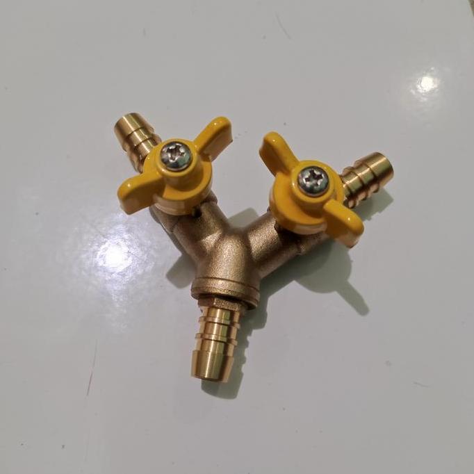 kran cabang 3 Y selang gas LPG ball valve