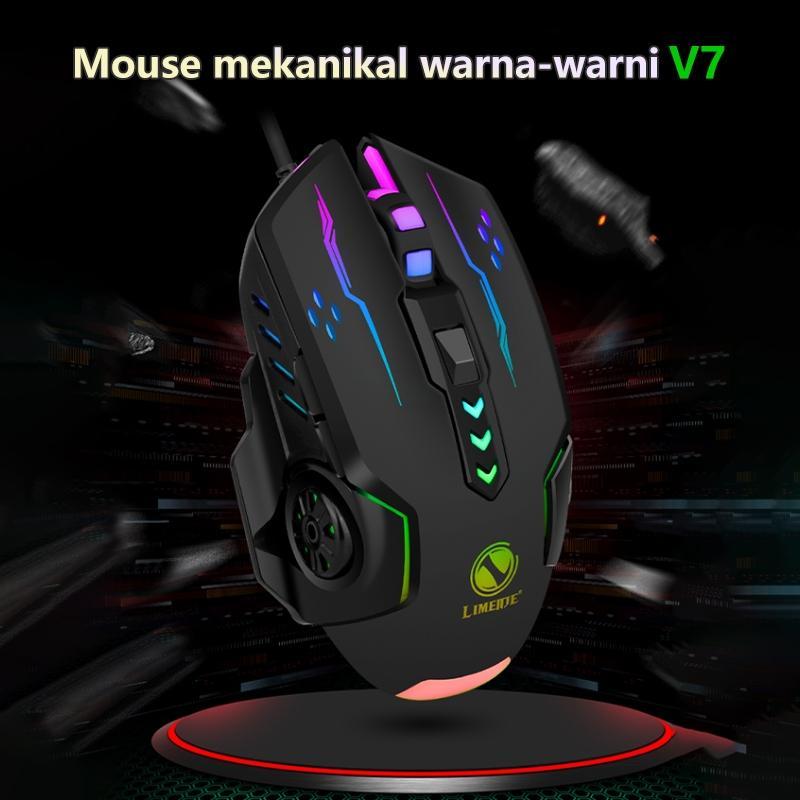 Three Sheep Network Gaming Mouse Macro Pb Original Rgb 3600 Dpi Programmable & 7 Lighting Effect V7
