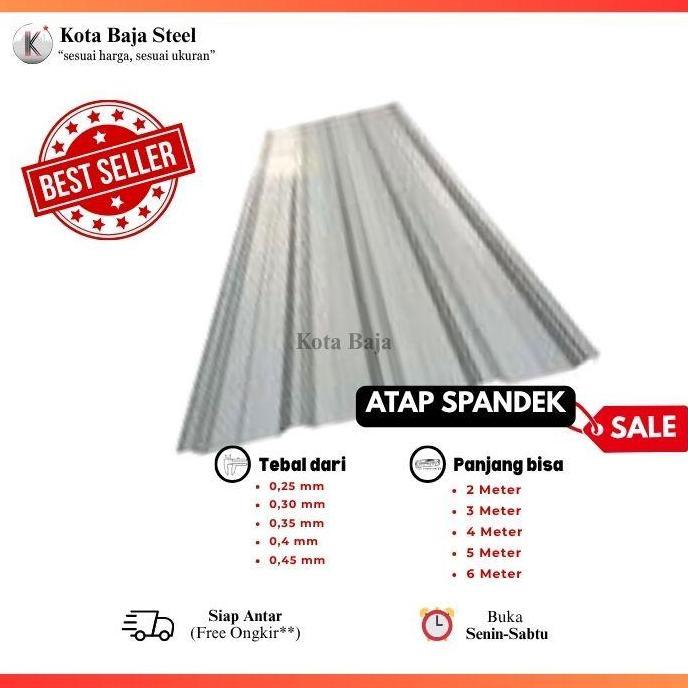 Atap Spandek Zincalume Tebal 0,25Mm- 0,45 Mm Variasi 2M 3M 4M 5M 6M