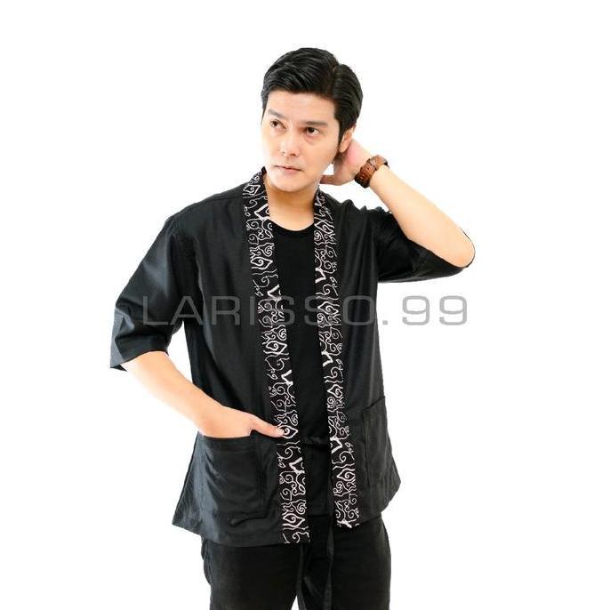 pardionsstore - larisso baju kimono outer atasan pria wanita dewasa bahan katun batik kantong nyaman
