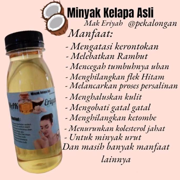 TERLARIS PERAWATAN RAMBUT RONTOK DAN KEBOTAKAN DENGAN MINYAK KELAPA ASLI MURNI - PENGHITAM, HITAM