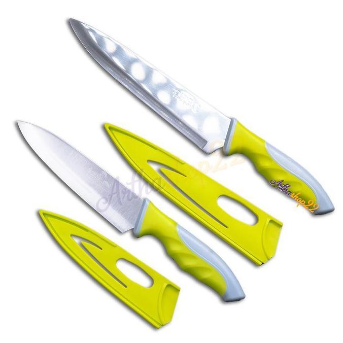 New- Pisau Dapur Cap Ikan Stainless Steel Chef Knife Pisau Daging Sayur Buah Pisau Double Gold Fish