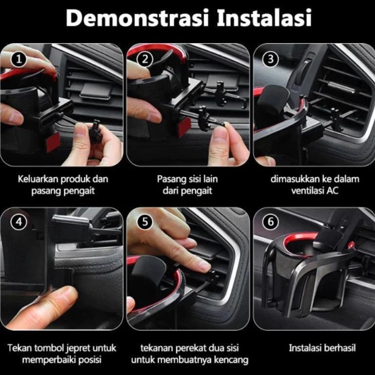 Hot Deals 2-In-1 Universal Car Phone Holder Car Cup Holder  Tempat Botol Mobil Cup Holder