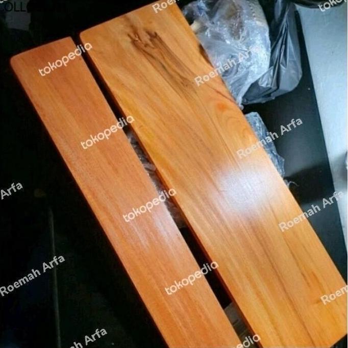 Kayu Mahoni Natural 30x10 cm tebal 1,5 cm Tanpa Politur