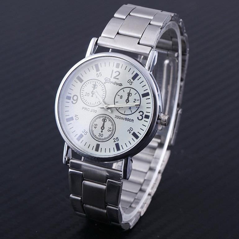 Original [Dw] - Cod Jam Tangan Pria Geneva Stainless Steel Analog