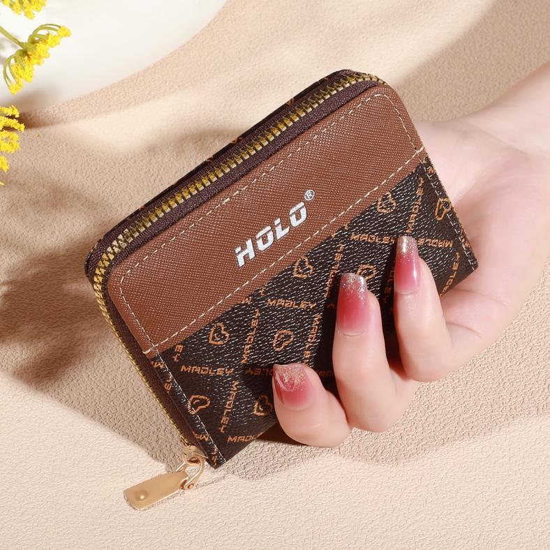 Terbaru Holo Dompet Koin Mini Card Holder Dompet Lipat Wanita Vintage Simple Dompet Kartu Dan Uang H