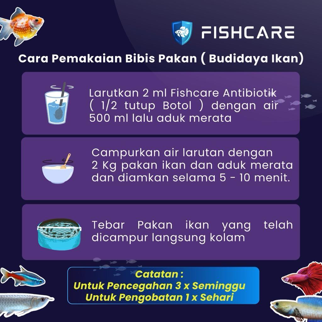Fishcare - Obat Ikan Antibiotik Alami 100Ml Obat Ikan Hias Kolam Aquarium | Ikan Koi, Arwana, Lauhan