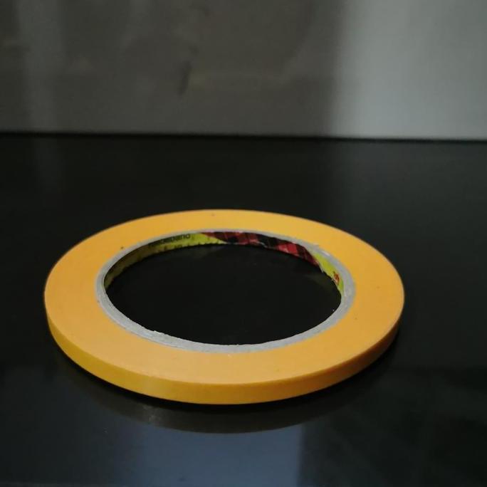 Lakban Kertas / masking Tape Tahan Panas , merk 3M , 6mm x 50 Meter