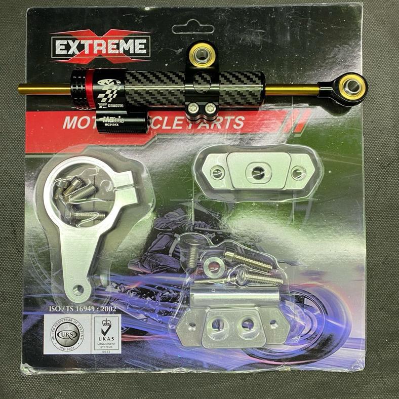 PAKET Stabilizer Stang MATRIS Steering Dumper Tengah Pendek Carbon Black White Silver PLUS BREKET by