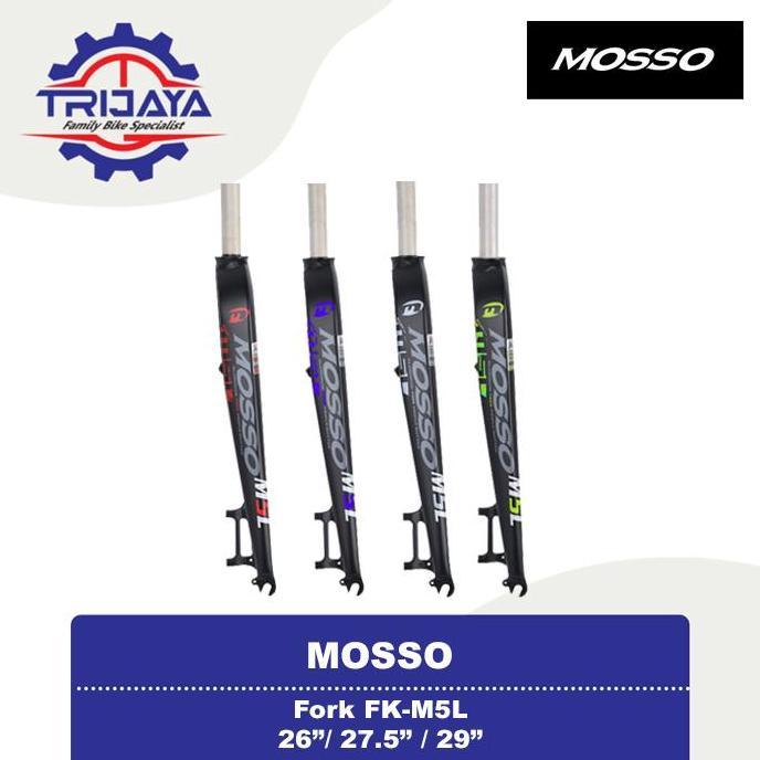 Mosso M5L Fork Rigid Disc Brake Fork Sepeda 26 / 27.5 / 29 Inch