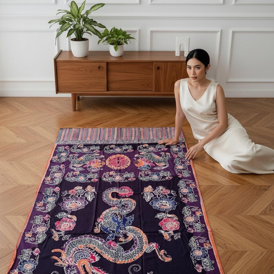new product geizma - kain selendang gendong bayi panjang 3 meter batik naga liong burung cukin pekal