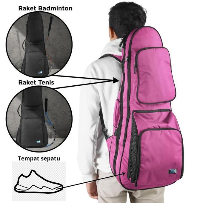Zorc - Tas Badminton | Tas Raket | Tas Olahraga Tenis Pink