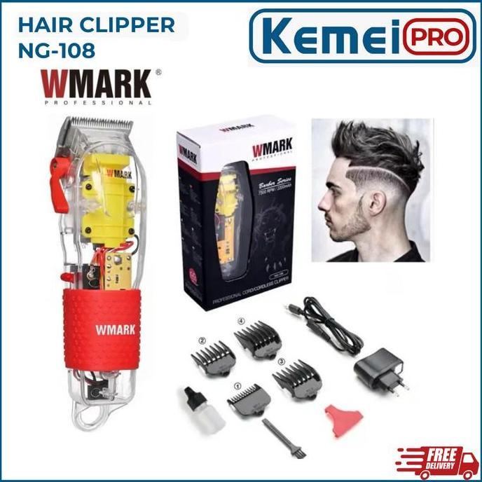 WMARK NG 108 Alat Cukur Rambut Elektrik WMARK NG-108 Professional Cordless Hair Clipper WMARK NG108A
