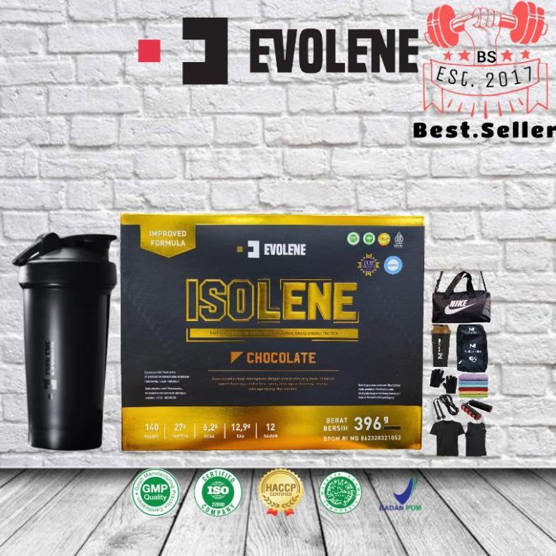 Evolene Isolene Whey Isolate 12 Sachet Protein Isolate Bpom & Halal