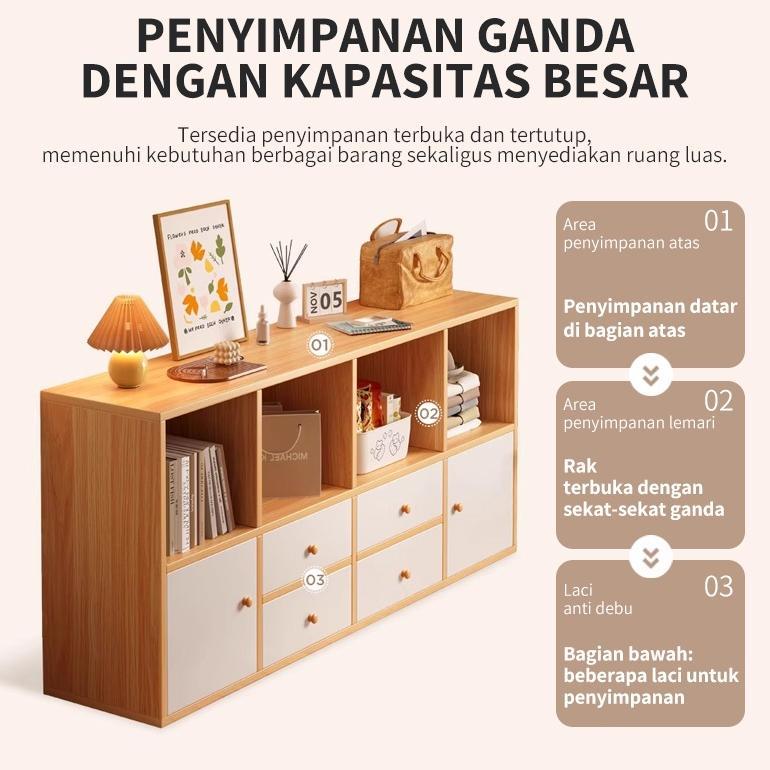 BEST SELLER COD LEMARI KABINET KAYU LEMARI DAPUR MINIMALIS LEMARI LANTAI RUANG TAMU  LEMARI BUKU KAY