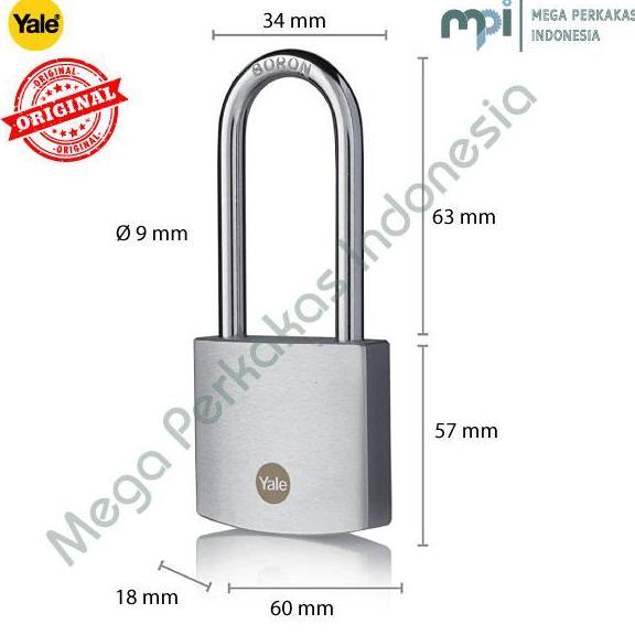 Gembok Yale Y120DB 60 163 Dimple-key High Security Padlock Long Shakle [terbaik]