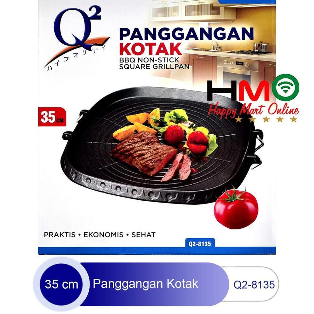 PROMO ALAT PANGGANG BBQ KOTAK KOREA GRILL PAN Q2-8135 35CM GRILL PAN Q2