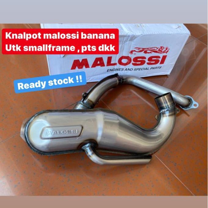 '' KNALPOT MALOSSI BANANA SILVER UTK VESPA SMALLFRAME PTS DKK //