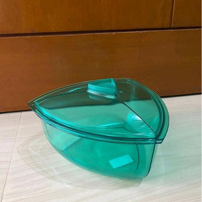 Lotus triangle bowl tupperware / wadah saji kristal tupperware tosca