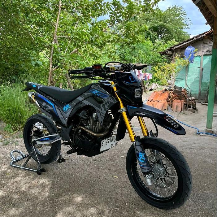 Decal Stiker Crf 150L Full Body Desain Free Custom Body Klx Bf Gordon Dtracker Wr 155 - Warna Hitam 
