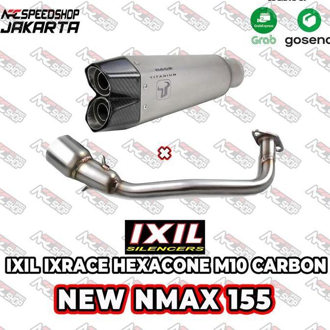 // KNALPOT IXIL IXRACE HEXACONE M10 CARBON NEW NMAX 155 2020 FULLSYSTEM *