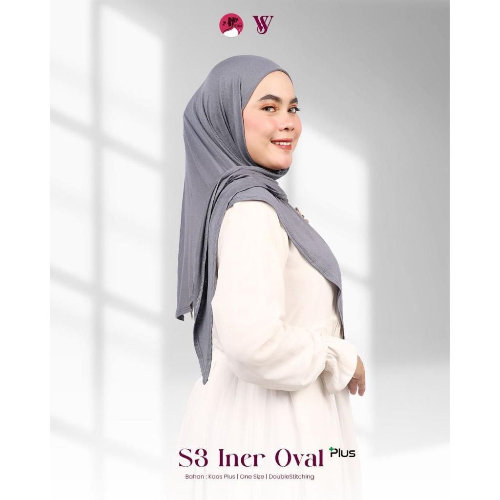 S3 inner oval tencel meleyot bywidyahijab / segitiga inner kaos / segitiga inner tencel / segitiga i