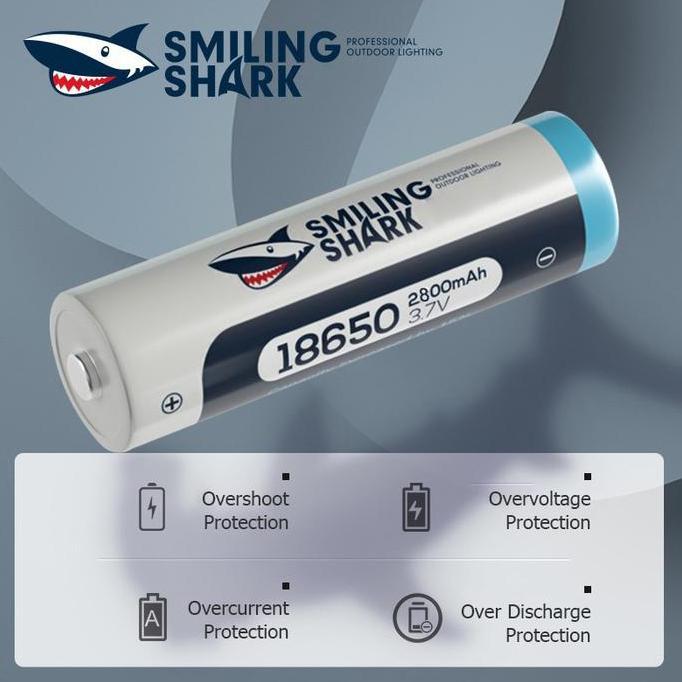 Baru- Baterai Lithium 18650 Baterai Smiling Shark 18650 Rechargeable