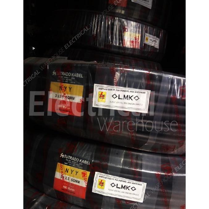 HARGA DISC - Kabel NYY 3x2.5mm2 SUTRADO 100 M (3x2,5 3x2.5mm 3x2.5 3x2,5mm) 100M
