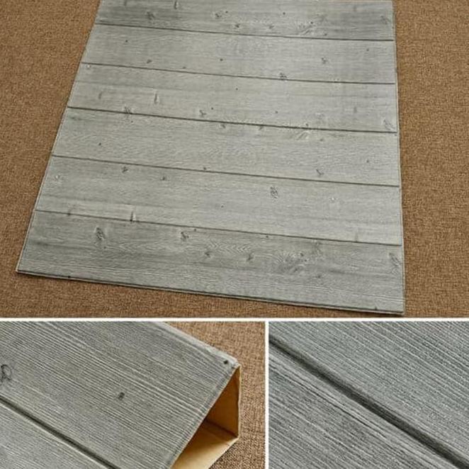 Tobteng- Foam 3D Kayu List Wood Panel Spons Wallpaper Sticker Dinding