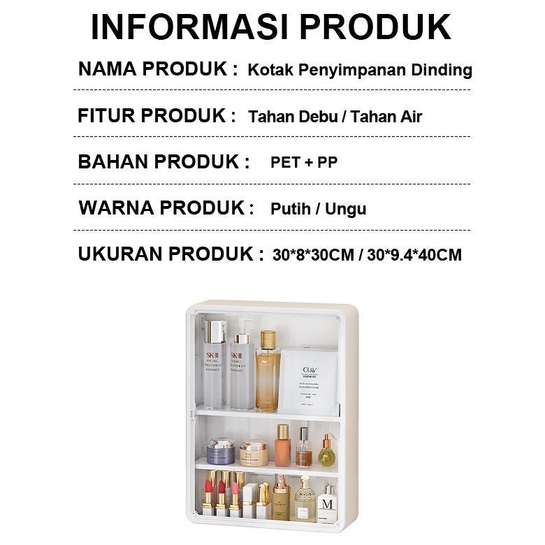 Hot Sale [Cod] Perabotan Rafa Rak Kosmetik Lemari Kosmetik Lemari Dinding Gantung Penyimpanan Artefa