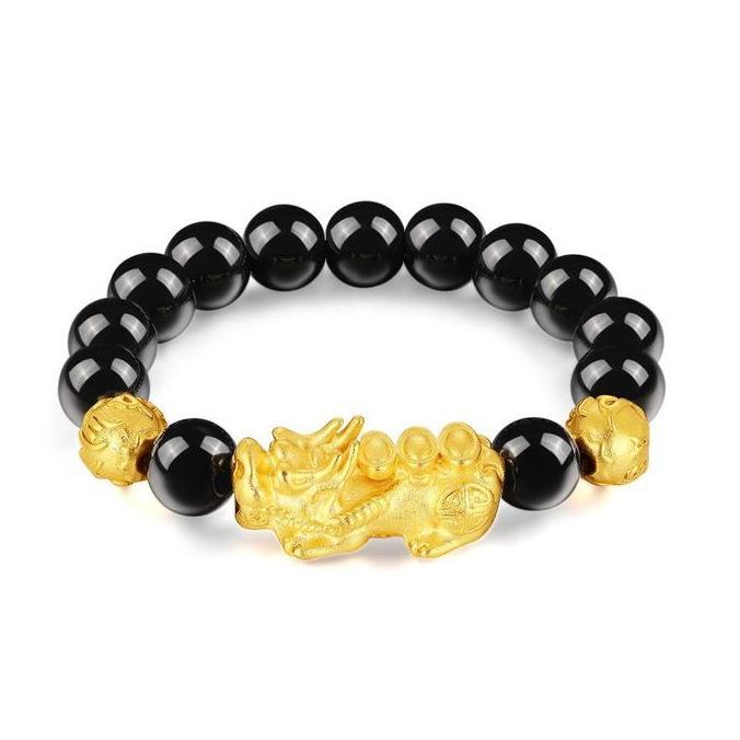 Cool- Olevs Gelang Manik Gelang Tangan Pria Gelang Tangan Nita 15 Manik-Manik Keberuntungan
