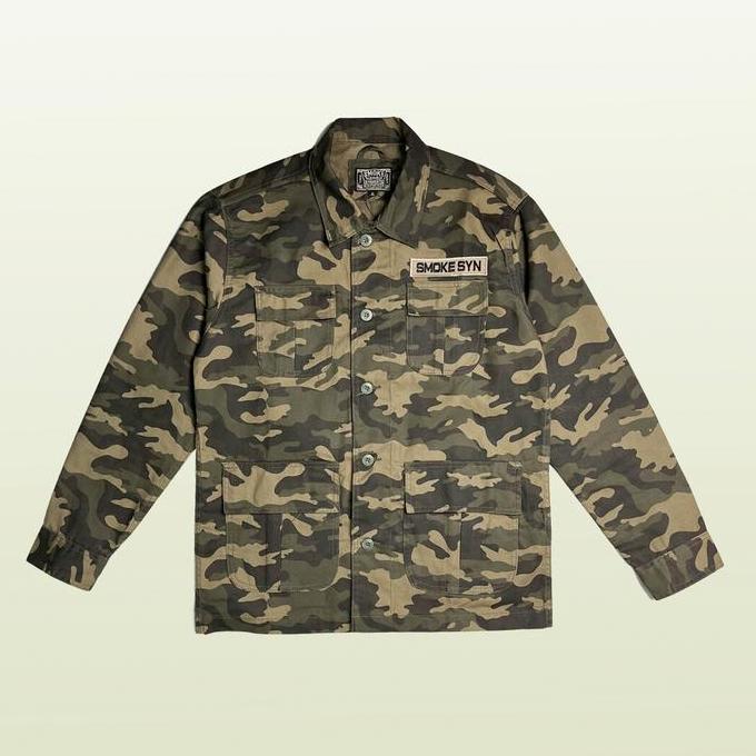 FLASH SALE SMOKE Jacket Semi Parka Jacket Camo Canvas Casual Jaket Motor Pria Bomber Outer Distro Un