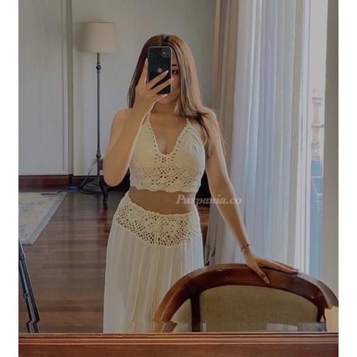 Bella Set Bikini Rajut Model Summer Wear Rok Rajut| Crochet Bali