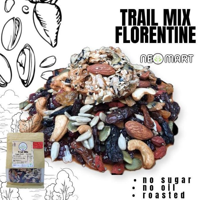 Trail Mix Florentine 500 Gram (Almond,Sunflower,Pumpkin,Mente,Chia Seed,Cranberry,Dark Raisin, Flore