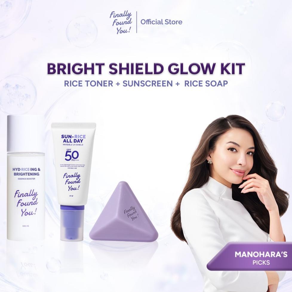 Termurah [Manohara's Pick] Finally Found You! Brht Shield Glow Kit (Rice Toner + Brhtening Body Soap
