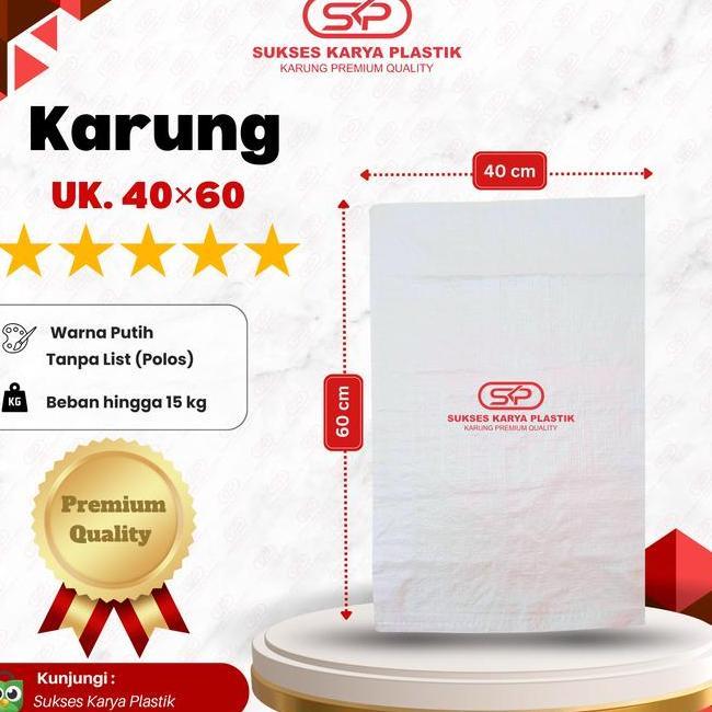 1 Ball Isi 1 Lembar Karung Plastik 40 X 60 Cm Kualitas Karung Plastik 40X60 Cmkarung Polos 40X60 Kar