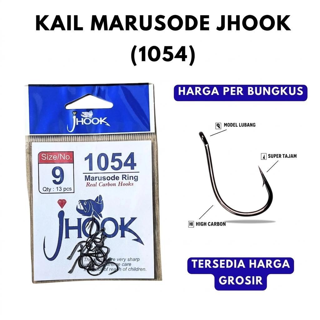 Mata Kail Pancing Karbon Marusode Ring 1054 Jhook | Carbon Fishing Hook Super Tajam Dan Kuat Mancing