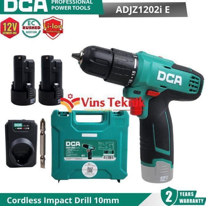 Bng- Dca Adjz12Ie Mesin Bor Tembok Baterai Cordless Impact Drill 12V Adjz12I