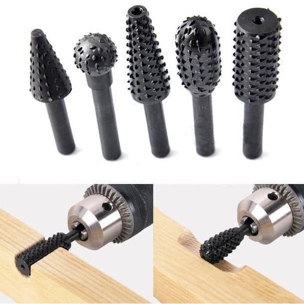SWALLOWTAIL 5pc Mata Bor Gerinda Kikir Ukir Kayu Rasp Set Woodworking