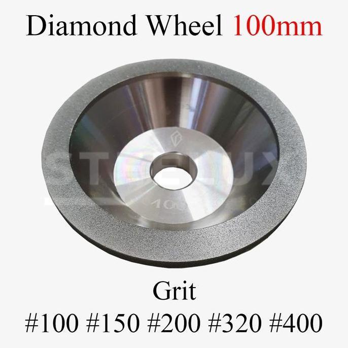 Bng- Gerinda Diamond Wheel 100Mm Grit #100 #150 #200 #320 #400 Grade 100X20X35X5X10 100 Mm 4" Inci I