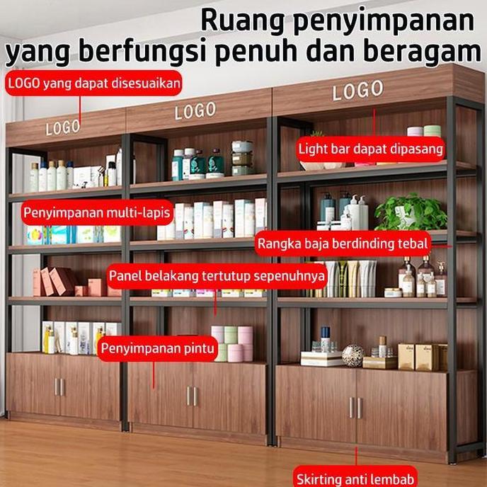 TETE-3 Rak Supermarket Rak Gondola Rak Market Rak Display Toko Rak Penyimpanan Gudang 100/120/140  R