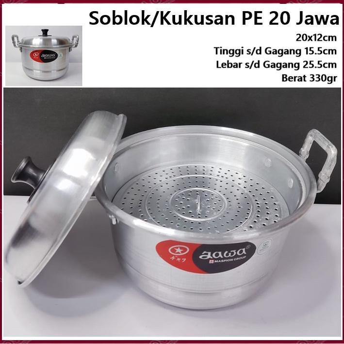 Panci Soblok/Kukusan Jawa Aluminium 20 Maspion