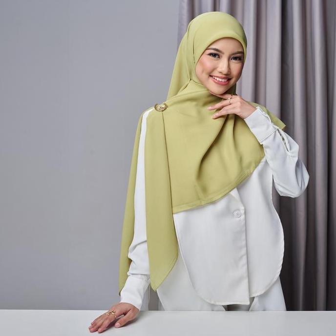 Veil- Zm Zaskia Mecca - Hijab Syari Bellsa Kerudung Segi Empat Square Muslim Nyaman Grey